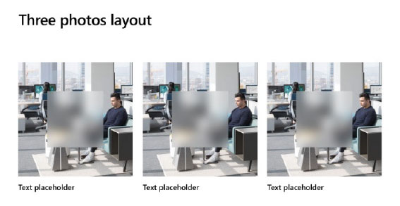 Third example of slide layouts for presentation accessibility