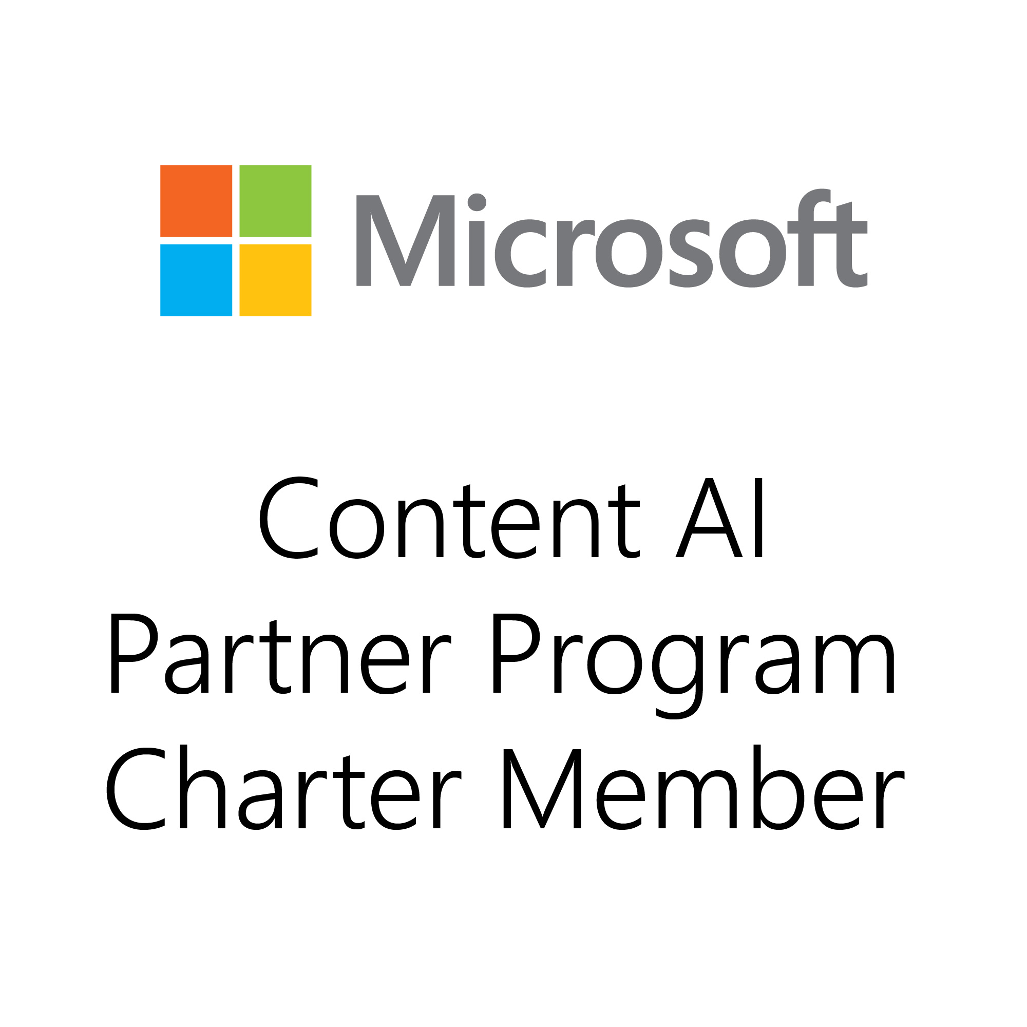 Microsoft Content Services Partner Program Charter Member badge