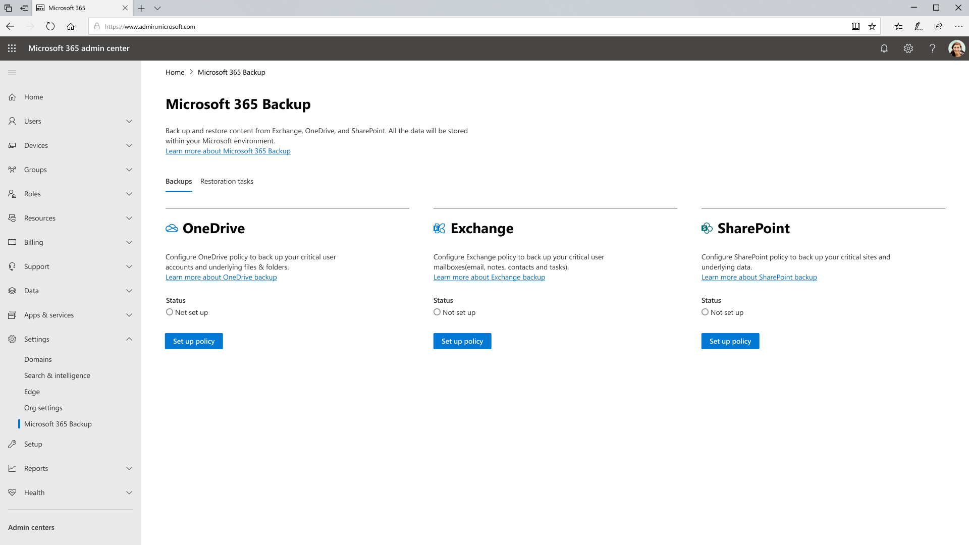 Microsoft 365 Archive screenshot