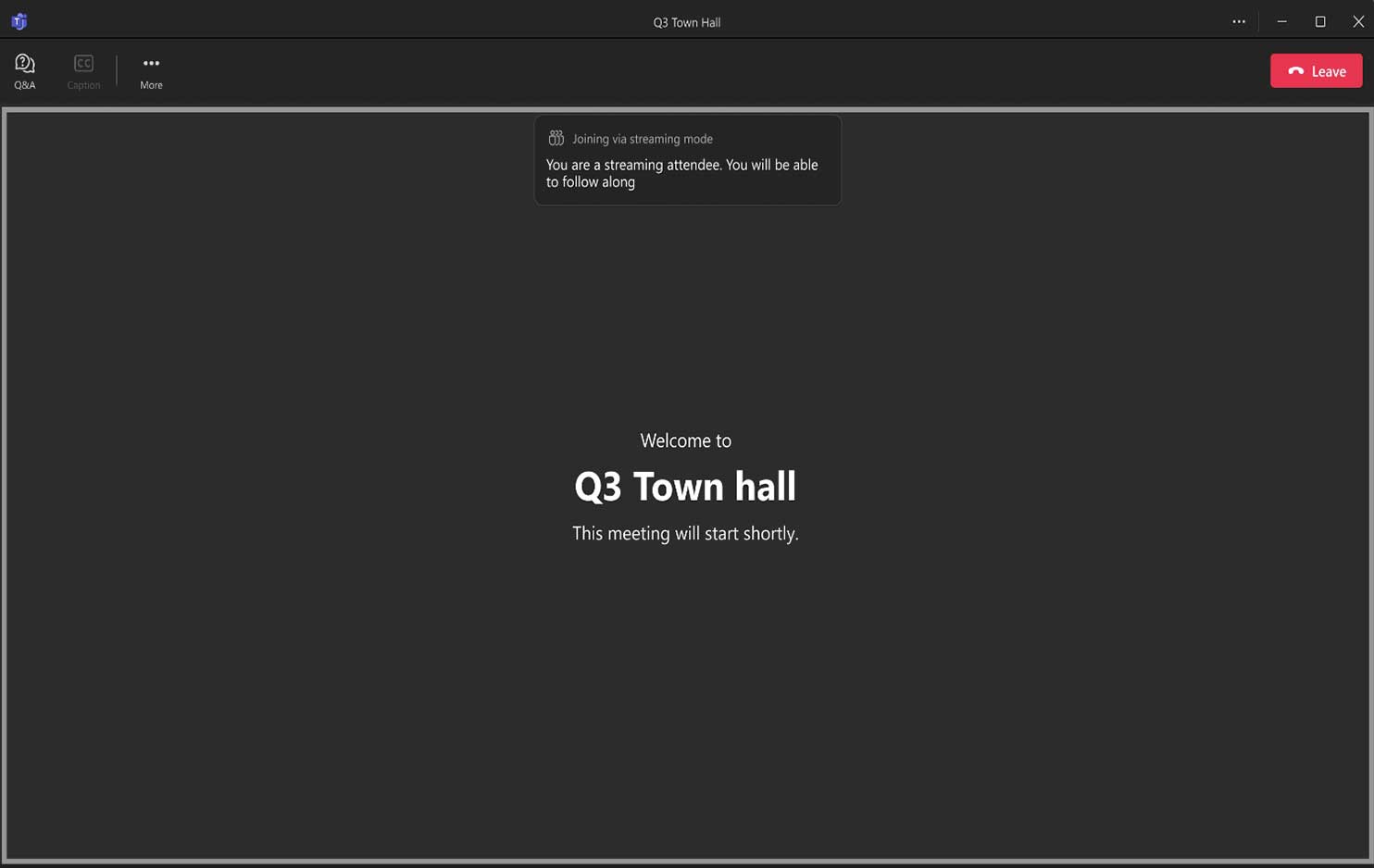 Attending a Town hall screenshot 2